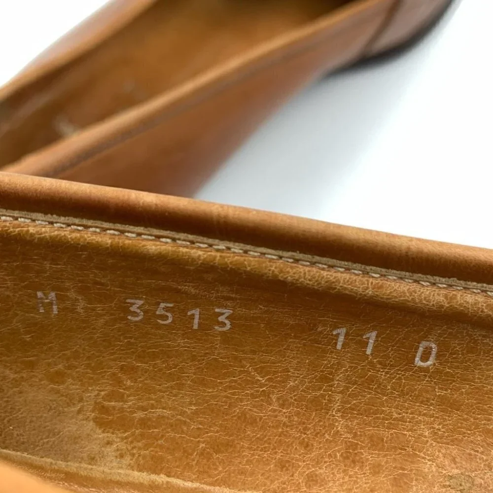 Polo size 11 D cognac Italian leather vintage 80s